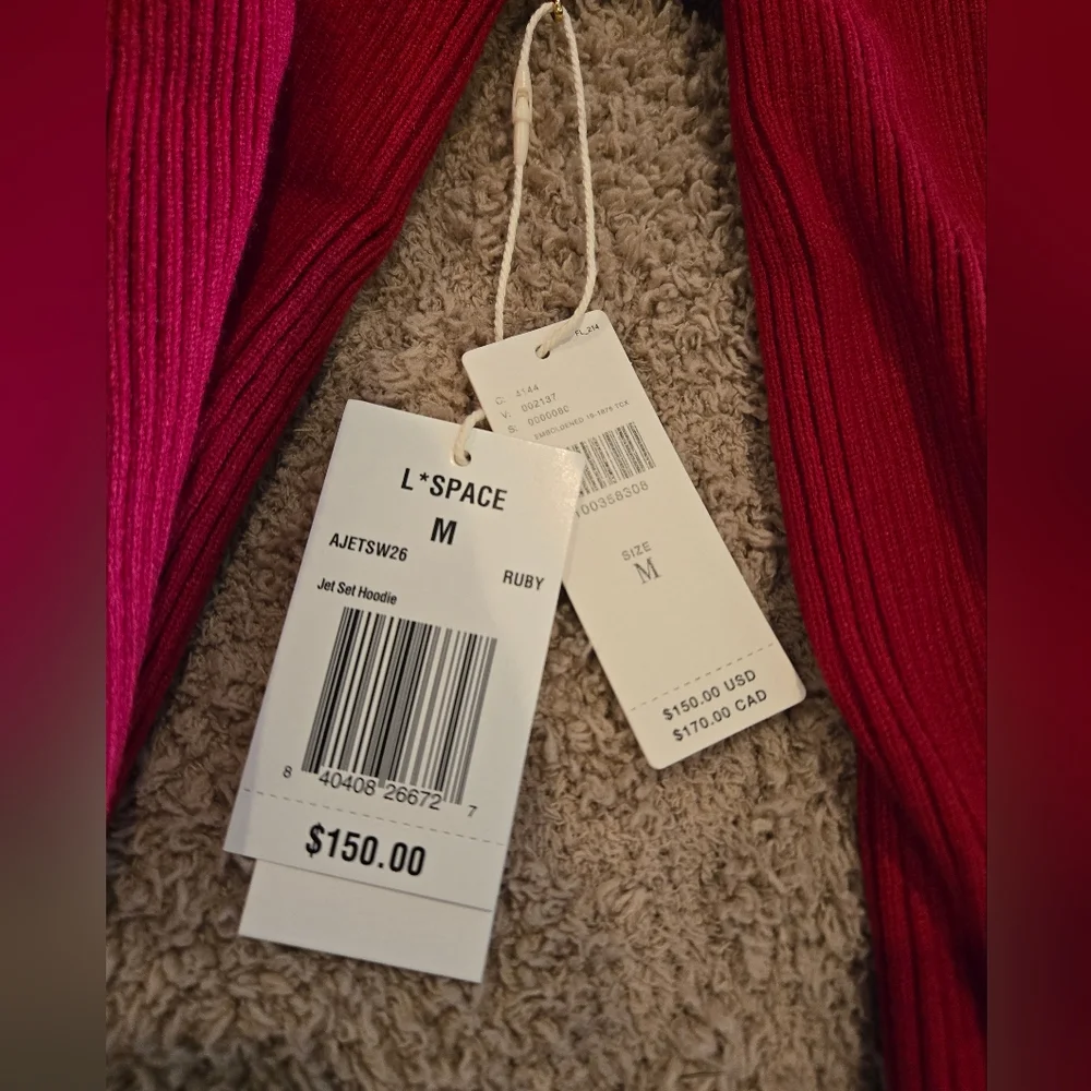 LSPACE x Anthropologie Jet Set Cropped Hoodie | Emboldened | Size M - Picture 5 of 8